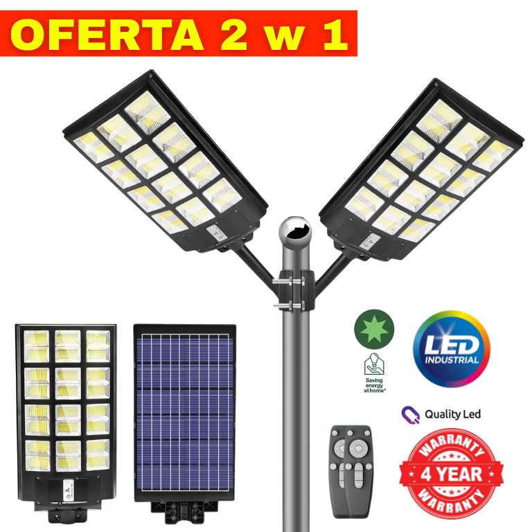 Lampa solarna LED 2x1 z czujnikiem ruchu